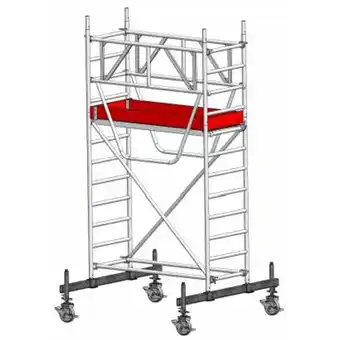 ManoMano Euroline - Gerüsttyp 9522 mit Fahrbalken starr und Sicherheitsgeländer (Typ 0,75 x 1,80 m) mit Arbeitshöhe bis 4,30 m Angebot