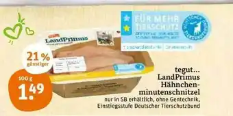 tegut Landprimus Hähnchenminutenschnitzel Angebot