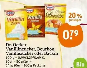 tegut Dr Oetker Vanillinzucker, Bourbon Vanillezucker Oder Backin Angebot