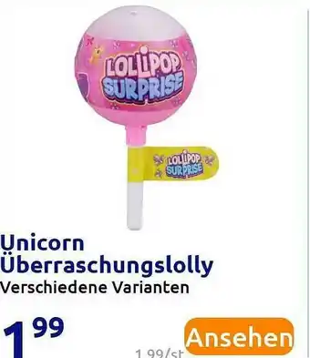 Action Unicorn überraschungslolly Angebot