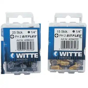 ManoMano Witte - 427712 - 5 Punkte in 25 mm langer Plastikbox (PH2 Edelstahl) Angebot