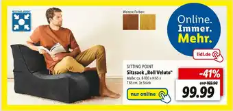 Lidl Sitting point sitzsack „roll veluto“ Angebot