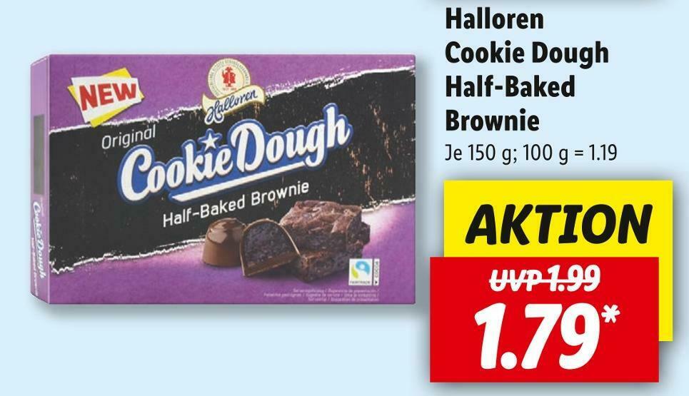 Halloren cookie dough halfbaked brownie Angebot bei Lidl