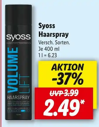 Lidl Syoss haarspray Angebot