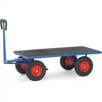 ManoMano Handpritschenwagen mit Plattform, Zugöse an der Deichsel mit Vollgummi-Bereifung 1600x900 mm - Fetra Angebot