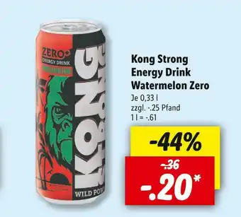 Lidl Kong strong energy drink watermelon zero Angebot