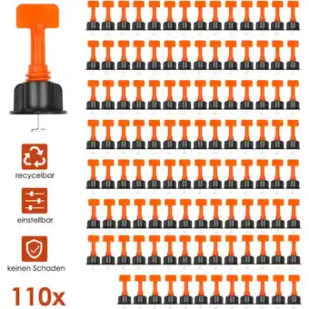 ManoMano Hengda - 110x Fliesen Nivelliersystem Level Wiederverwendbar Fliesen Verlegehilfe Fliesenkeile Kunststoff Bodenbelag Fliesen  Angebot
