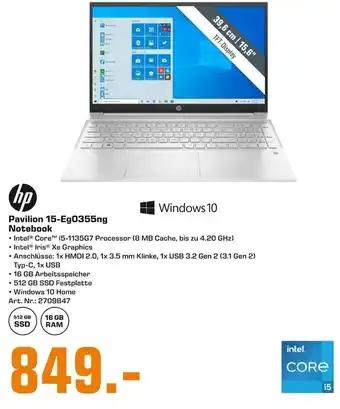 Saturn HP Pavilion 15-Eg0355ng Notebook Angebot