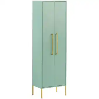 ManoMano Badezimmer Hochschrank SARAY-80 in Mintgrün, b/h/t: ca. 46,2/154,7/30,1 cm - grün Angebot