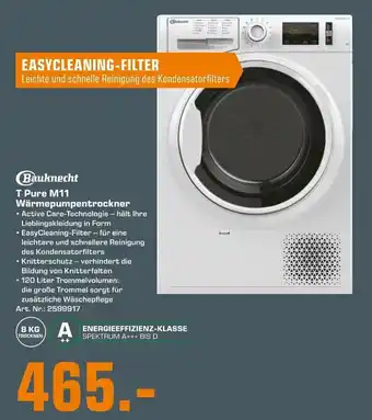 Saturn Bauknecht T Pure M11 Wärmepumpentrockner Angebot