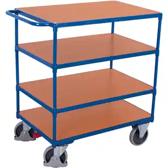 ManoMano Schwerer Tischwagen mit Schiebegriff und 4 Ladeflächen 1200x800mm - Variofit Angebot