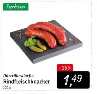 KONSUM Dürrröhrsdorfer Rindfleischknacker 100g Angebot