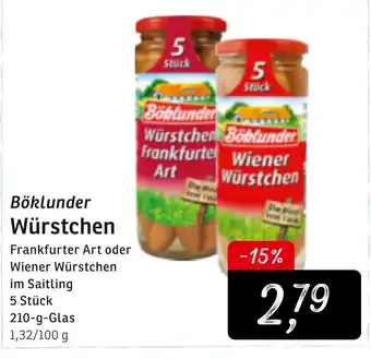 KONSUM Böklunder Würstchen 210g Angebot