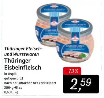 KONSUM Thüringer Fleisch und Wurstwaren Thüringer Eisbeinfleisch 300g Angebot