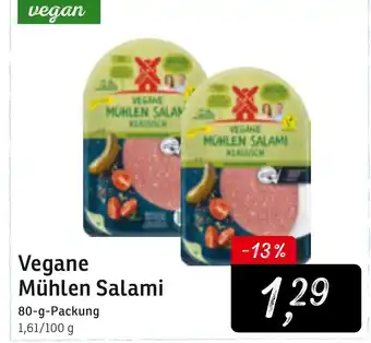 KONSUM Vegane Mühlen Salami 80g Angebot