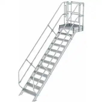 ManoMano MUNK Treppen-Modul 2500mm Plattformoberkante Aluminium geriffelt 12 Stufen Angebot