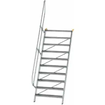 ManoMano Munk - Treppe 60° inkl. einen Handlauf, 1000mm Stufenbreite, 10 Stufen Angebot