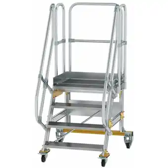 ManoMano Munk - Plattformtreppe fahrbar 60° Stufenbreite 800mm 4 Stufen Angebot