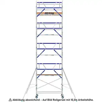 ManoMano Asc Group - asc Rollgerüst ags Pro 305x135cm mit Holz-Plattformen und einseitigem Geländer 13,3m Arbeitshöhe Angebot