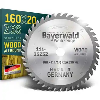 ManoMano Bayerwald Werkzeuge - hm Kreissägeblatt - 160 x 2.6/1.6 x 20 Z36 wz Angebot