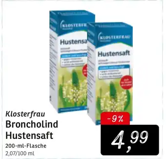 KONSUM Klosterfrau Broncholind Hustensaft 200ml Angebot