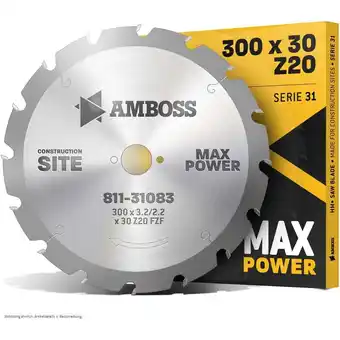 ManoMano Amboss Werkzeuge - hm Kreissägeblatt - 300 x 3.2/2.2 x 30 Z20 fwf Angebot