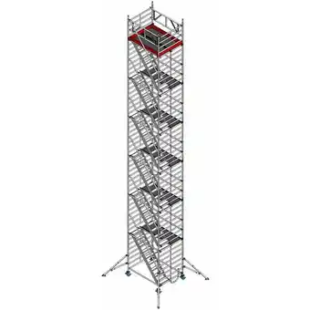 ManoMano Euroline - Gerüsttyp 9523 mit Auslegern und Treppenaufgang (Typ 1,50 x 1,80 m) mit Arbeitshöhe bis 14,50 m Angebot