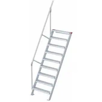 ManoMano Euroline - Treppe 60 Grad, 1000 mm Stufenbreite, 1 Handlauf 9 Stufen Angebot