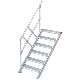 ManoMano Euroline Treppe 45 Grad, 600 mm Stufenbreite, 1 Handlauf 6 Stufen Angebot