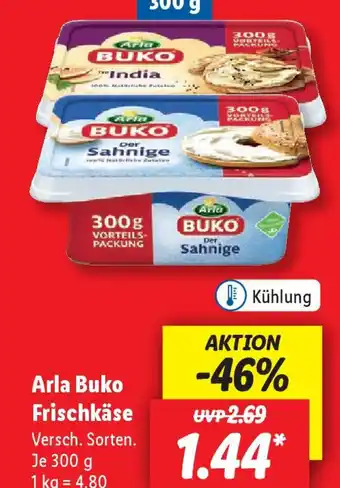 Lidl Arla Buko Frischkäse 300g Angebot