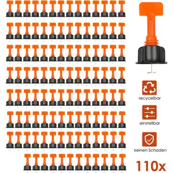 ManoMano Randaco - Nivelliersystem Mehrweg Fliesen Nivilierlaschen Nivilierset Mit 110 Fliesenkreuze Keile 4 Speziellen Schlüssel Und  Angebot
