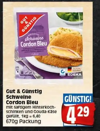 Elli Markt Gut & Günstig Schweine Cordon Bleu 670g Angebot