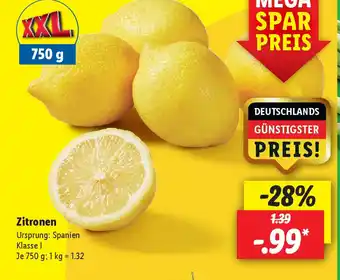 Lidl Zitronen 750g Angebot