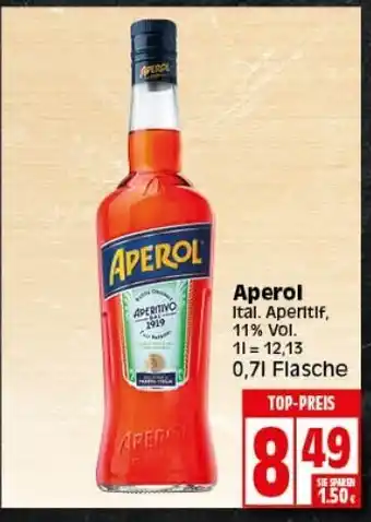 Elli Markt Aperol Ital. Aperitif 0,7L Angebot