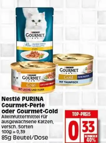 Elli Markt Nestlé Purina Gourmet Perle oder Gourmet Gold 85g Beutel Angebot