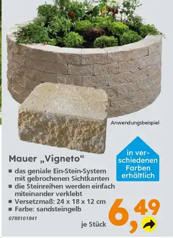 Globus Baumarkt Mauer "Vigneto" Angebot