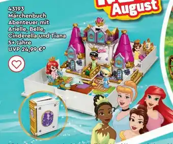 Lego 43193 Märchenbuch Abenteuer mit Arielle, Belle, Cinderella und Tiana Angebot