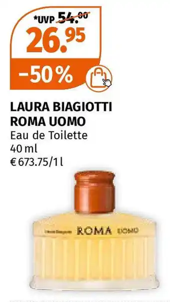 Müller LAURA BIAGIOTTI ROMA UOMO Eau de Toilette 40 ml Angebot