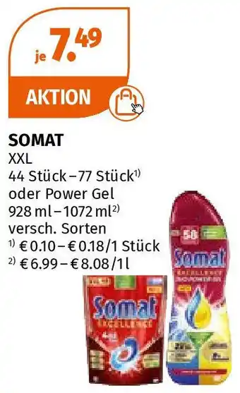 Müller SOMAT XXL 44 Stück-77 Stück oder Power Gel 928-1072 ml Angebot