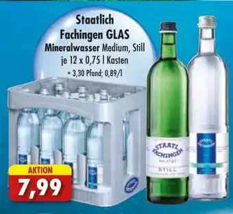 Lösch Depot Staatlich Fachingen Mineralwasser Medium, Still je 12 x 0,75 L Angebot