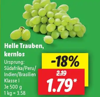 Lidl Helle Trauben, kernlos Angebot