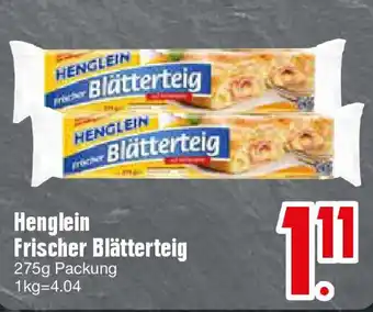 Edeka Henglein Frischer Blätterteig 275 g Packung Angebot