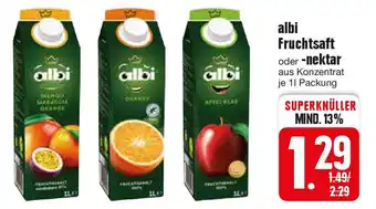 Edeka albi Fruchtsaft oder -nektar 1 l Packung Angebot