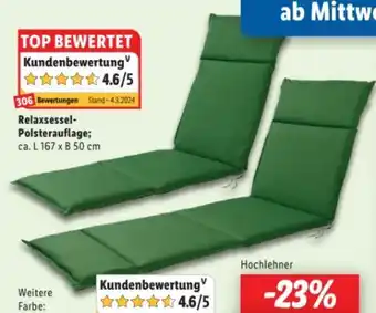 Lidl Polsterauflage Hochlehner Angebot