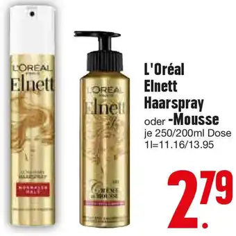 Edeka L'Oréal Elne Haarspray oder -Mousse 250/200ml Dose Angebot