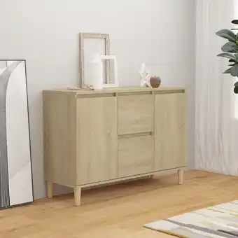 ManoMano Sideboard Kommode für Wohnzimmer - Schrank Anrichte Sonoma-Eiche 103,5x35x70 cm Holzwerkstoff -FV12748 - Braun Angebot