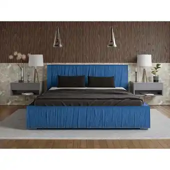 ManoMano Polsterbett 180x200 cm Rosario - Blau (Magic velvet 2203) - Blau - Graingold Angebot