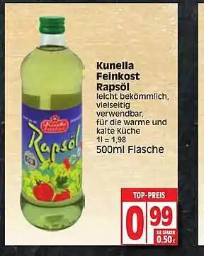 Edeka Kunella Feinkost Rapsöl Angebot