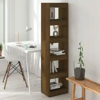 ManoMano Maisonchic - Bücherregal/Raumteiler, Standregal, Aufbewahrungsregal, Bücherschrank für Wohnzimmer Braun Eichen-Optik 40x30x16 Angebot