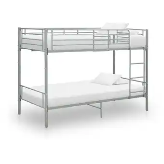 ManoMano Maisonchic - Etagenbett Bett für Schlafzimmer Bettgestell Grau Metall 90×200 cm DE59414 - Grau Angebot